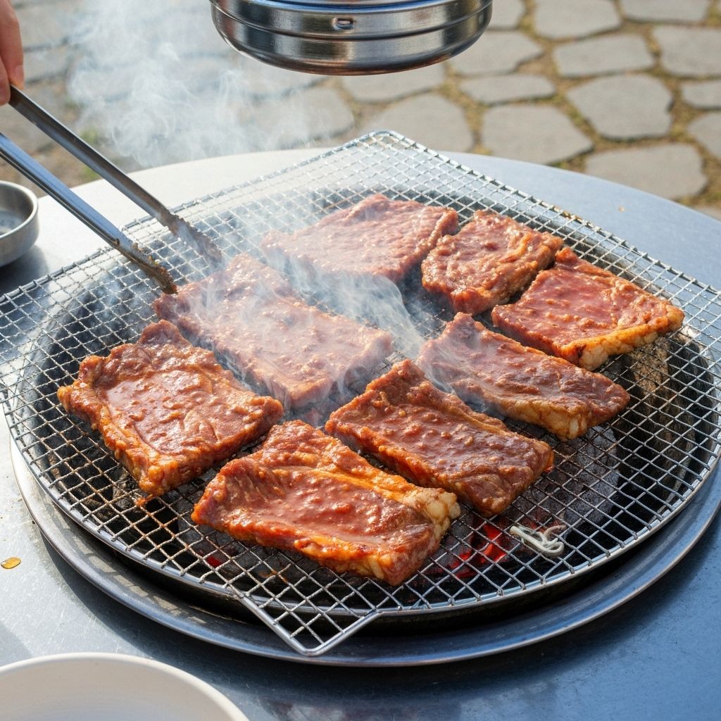 Grilled galbi beef ribs